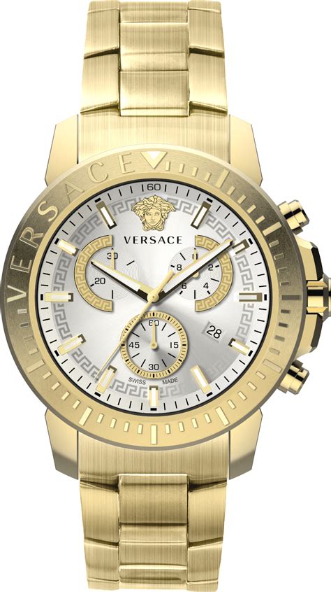 versace uhr herren gold silber|versace men's gold label.